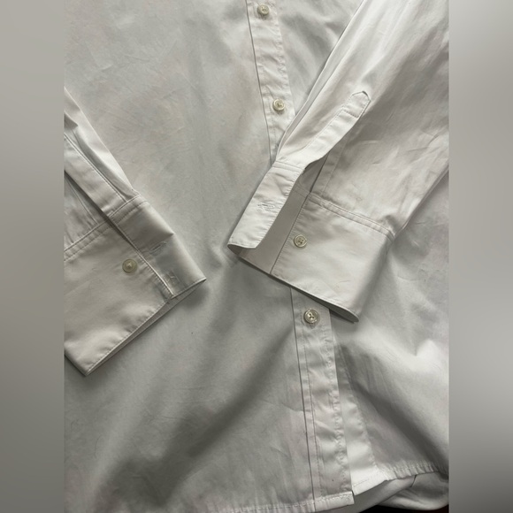 Mens Hudson North Shirt 2X White Classic‎ Button Front Cotton Long Sleeve - Picture 8 of 10